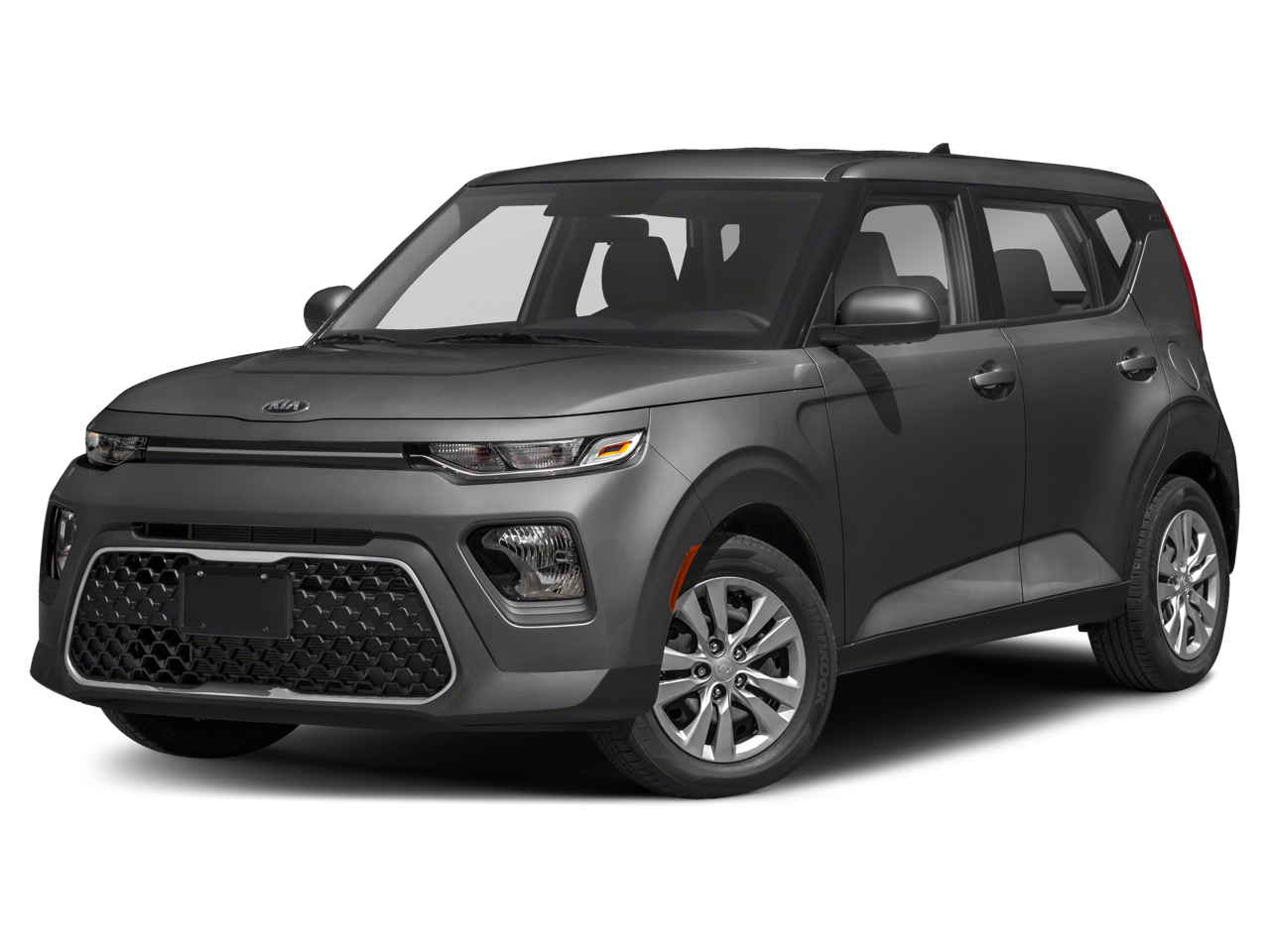 2021 Kia Soul LX in Red — front three-quarter view